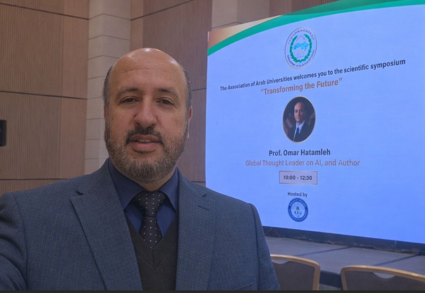 في سياق اهتمام جامعة اليرموك وكلية تكنولوجيا المعلومات بالمشاركة الفاعلة في الأنشطة العلمية المتخصصة، شارك الدكتور إسلام المغايرة نيابةً عن عميد الكلية في الندوة العلمية التي نظمها اتحاد الجامعات العربية تحت عنوان “Transforming the Future” .